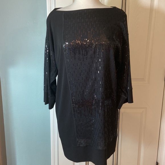 Like new Eva Varro | Black dressy tunic top - Picture 2 of 10